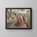 Saint Jerome Reading in a Landscape - Johann Heinrich Ferdinand Olivier — framed artwork on a wall