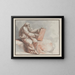 Un prophète assis sur un rocher - Johann Heinrich Lips — framed artwork on a wall