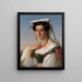 Portrait of Vittoria Caldoni - Johann Heinrich Richter — framed artwork on a wall