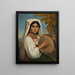 Femme romaine au tambourin - Johann Heinrich Richter — framed artwork on a wall