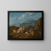 Mountain Landscape Painting of Italy - Johann Heinrich Roos — framed artwork on a wall