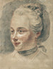 View of a Three-Quarter Head of a Girl Turned to the Left - Johann Heinrich Tischbein the Younger — artwork view