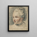 View of a Three-Quarter Head of a Girl Turned to the Left - Johann Heinrich Tischbein the Younger — framed artwork on a wall