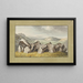a prehistoric stone circle on a mound with a vast landscape beyond - Johann Heinrich Wilhelm Tischbein — framed artwork on a wall