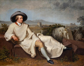 Goethe dans la Campagne romaine - Johann Heinrich Wilhelm Tischbein — artwork view