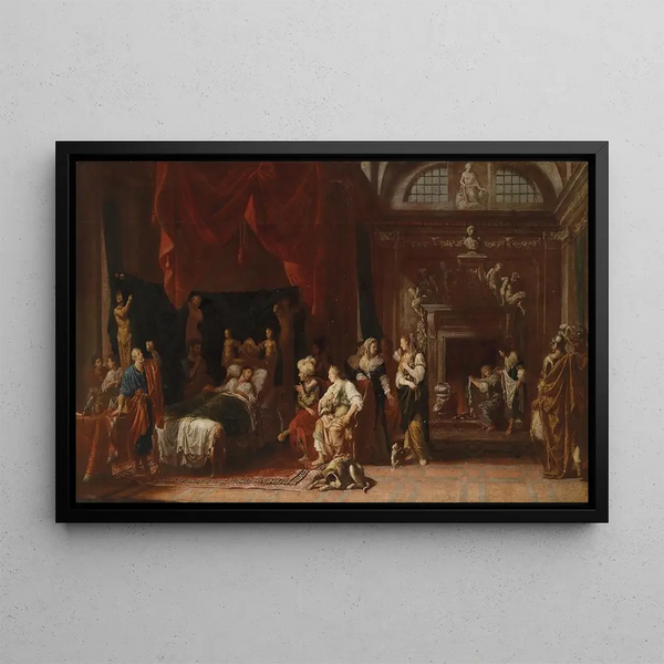 Antiochus and Stratonice - Johann Heiss — framed artwork on a wall