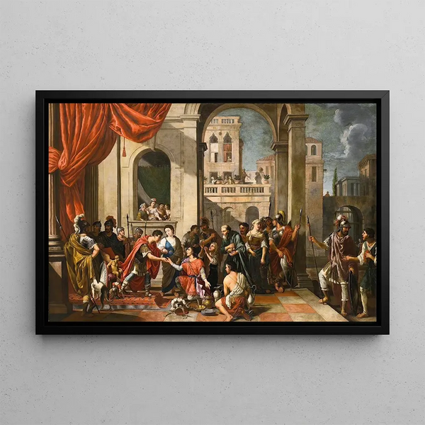 La continence de Scipion - Johann Heiss — framed artwork on a wall