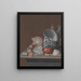 Still life with shells - Johann Jacob Dietzsch — framed artwork on a wall