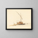 Fûts de vin chargés sur une barge à voile à Vevey - Johann Jacob Ulrich — framed artwork on a wall