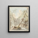 View of a mill in the canton of Zurich - Johann Jakob Aschmann — framed artwork on a wall