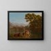 Landscape of the Aare - Johann Jakob Biedermann — framed artwork on a wall