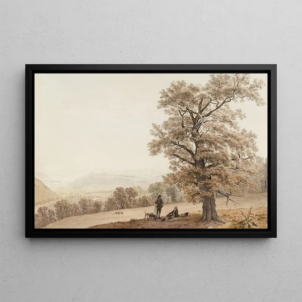 Vue sur la vallée de Schinznach dans le canton d'Argovie - Johann Jakob Biedermann — framed artwork on a wall