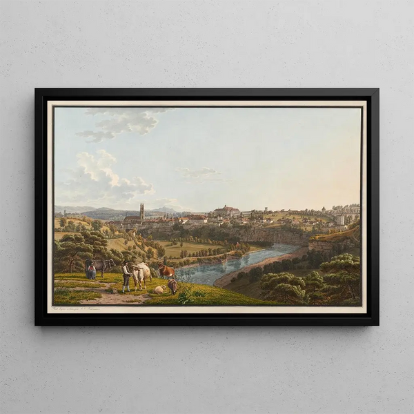North Fribourg Painting - Johann Jakob Biedermann — framed artwork on a wall