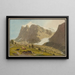Grindelwald from the west with the Wetterhorn and the upper glacier - Johann Jakob Biedermann — framed artwork on a wall