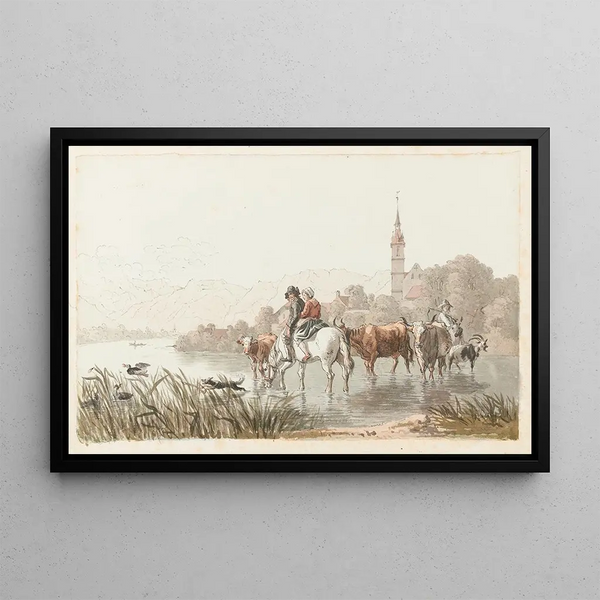 Kirchberg du Sud-Ouest - Johann Jakob Biedermann — framed artwork on a wall