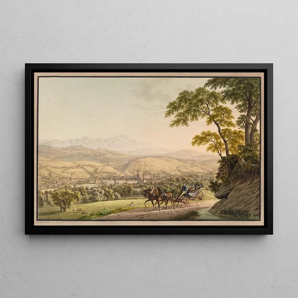 Saint-Gall Painting from the North - Johann Jakob Biedermann — framed artwork on a wall