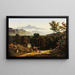 Voyageurs dans une vallée - Johann Jakob Biedermann — framed artwork on a wall