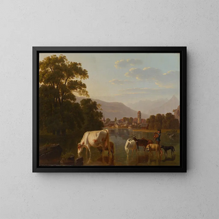 Underwater - Johann Jakob Biedermann — framed artwork on a wall