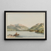 View of Lachen on Lake Zurich - Johann Jakob Biedermann — framed artwork on a wall