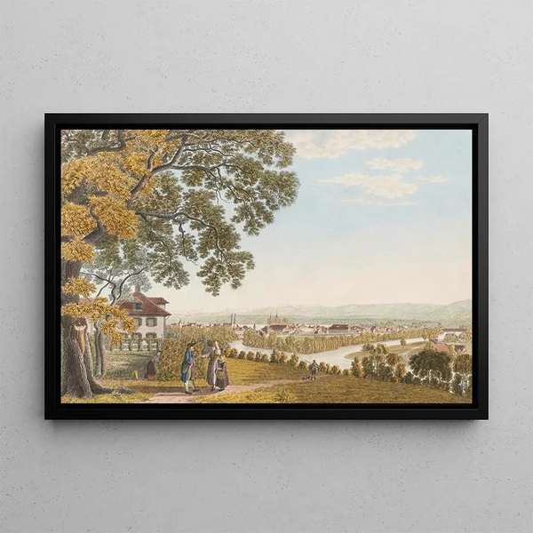 North Zurich Painting - Johann Jakob Biedermann — framed artwork on a wall