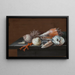 Still life with shells and coral on a table - Johann Jakob Dietzsch — framed artwork on a wall