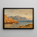 Bay at Terracina - Johann Jakob Frey — framed artwork on a wall