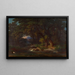 Landscape painting of a forest in the Roman mountains - Johann Jakob Frey — framed artwork on a wall
