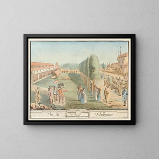 View of the Schellenwerk in Bern - Johann Jakob Lutz — framed artwork on a wall