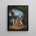 Putti sharpening Cupid's arrow - Johann Jakob Metzler — framed artwork on a wall