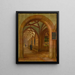 View of the cloister of Basel Cathedral - Johann Jakob Neustück — framed artwork on a wall