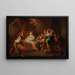 L'Adoration des bergers - Johann Josef Karl Henrici — framed artwork on a wall