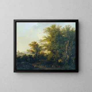 Exit from the Forest - Johann Josef Schindler — framed artwork on a wall