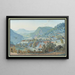View of Freinvillers and the Valley of Orvin on the road to L'Erguel one league from Bienne heading towards Delémont - Johann Joseph Hartmann — framed artwork on a wall