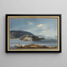View of Saint-Pierre Island on Lake Biel - Johann Joseph Hartmann — framed artwork on a wall