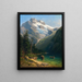 a scene in the Salzkammergut - Johann Joseph Jansen — framed artwork on a wall