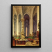 View of the Rococo Pulpit of the Church of Sainte-Marie in Gdańsk - Johann Karl Schultz — framed artwork on a wall