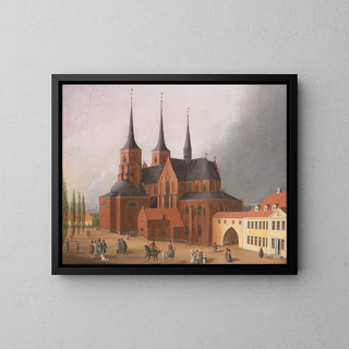 Cathedral of Roskilde - Johann Karl Schultz — framed artwork on a wall