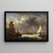 Rivage with turbulent waters - Johann Kaspar Huber — framed artwork on a wall