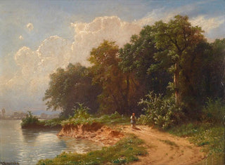 Idylle au bord du lac - Johann Kautsky — artwork view