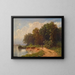 Idylle au bord du lac - Johann Kautsky — framed artwork on a wall