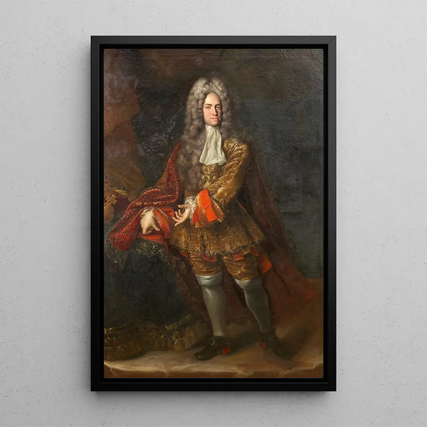 Emperor Charles VI - Johann Kupezky — framed artwork on a wall