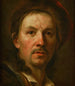 Self-portrait painting - Johann Kupezky — artwork view