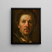 Self-portrait painting - Johann Kupezky — framed artwork on a wall