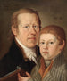 Self-portrait with his son - Johann Lederer — artwork view