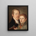 Self-portrait with his son - Johann Lederer — framed artwork on a wall
