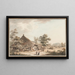 a peasant house in Seeland - Johann Ludwig Aberli — framed artwork on a wall
