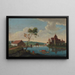 Château de Nidau in the canton of Bern - Johann Ludwig Aberli — framed artwork on a wall