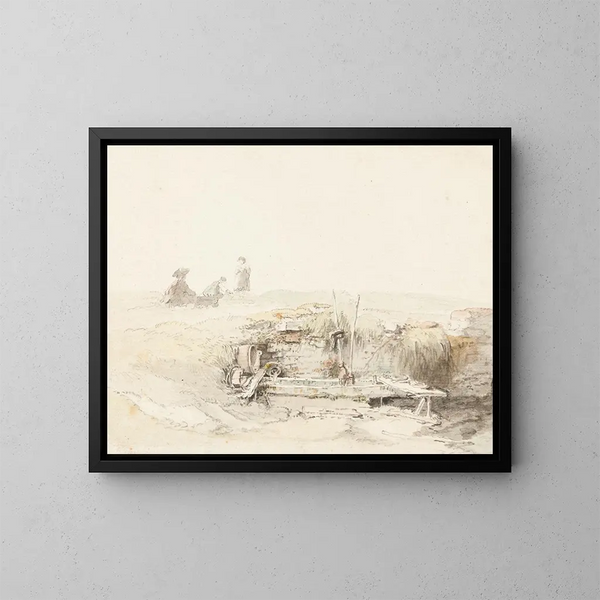 Fontaine de champ - Johann Ludwig Aberli — framed artwork on a wall