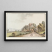 Le Château de Cerlier - Johann Ludwig Aberli — framed artwork on a wall