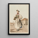 Peasant Painting Servant Bern - Johann Ludwig Aberli — framed artwork on a wall